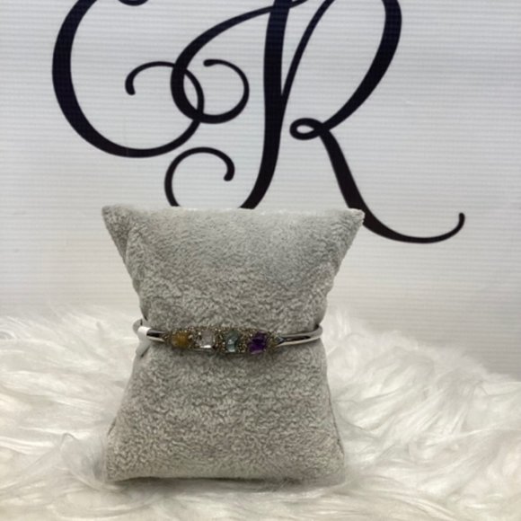 Boutique Artist Raw Stone Cuff Bracelet - Picture 1 of 2